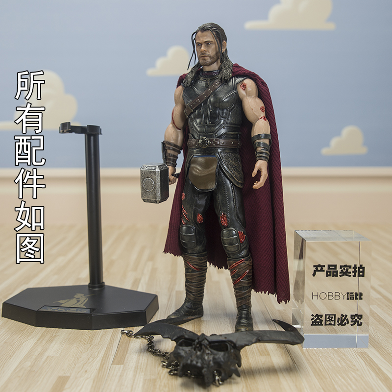 复仇者联盟真人版雷神3诸神黄昏1:6雷神托尔静态战损手办模型摆件