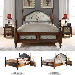 乡村家具 公主床田园Style美式 床实木1.5米床卧室床1米5床欧式 美式