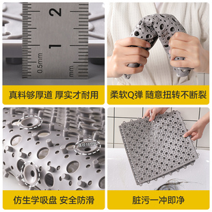 浴室防滑垫淋浴房洗澡洗手t间防水厕所镂空地台防摔地垫卫生间脚