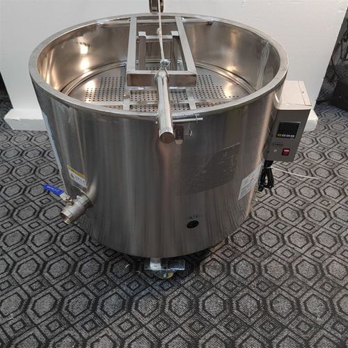 商用智能圆形油炸炉带压板炸炉炸豆泡恒温煤气油炸锅燃气大容量