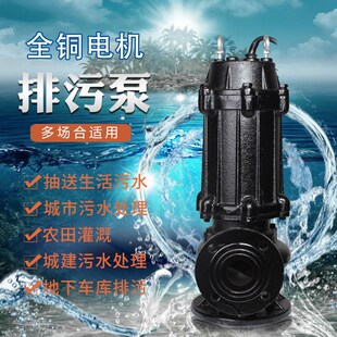 潜水泵排污泵50WQ15 1U.5防汛排污泵