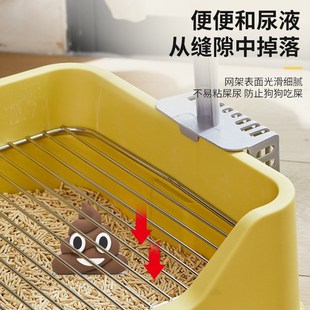 狗厕所狗砂盆不锈钢网架防踩屎防踩尿宠物狗狗厕所中小型犬狗便盆