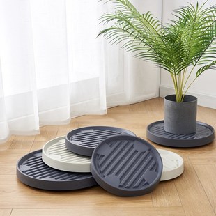 可移动花盆托盘带轮透气底盘垫底座滚轮万向轮塑料滑轮圆形接