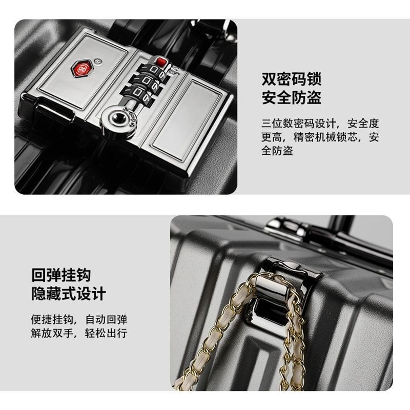 新款行李箱结实耐用拉杆箱静音铝框旅行箱男女密码箱大容量皮箱子