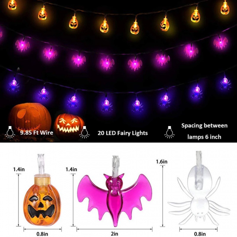 推荐Halloween String Lights Led Pumpkin Lights Ghost Festiva