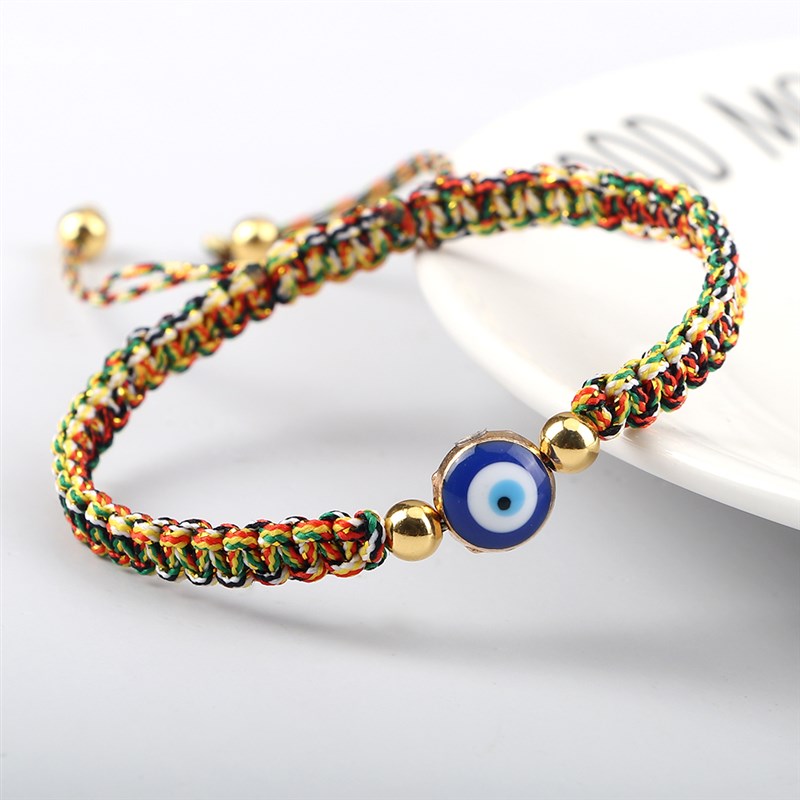 新品New Evil Eye Braided Bracelet Lucky Red Black Color Thre 饰品/流行首饰/时尚饰品新 项链 原图主图