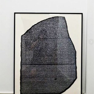 罗塞塔石碑拼图裱框古埃及800片画框框架挂墙装裱相框拼图框