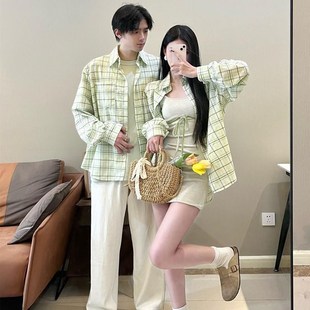 情侣装夏装2025新款设计感小众韩版衬衫法式显瘦纯欲包臀裙两件套