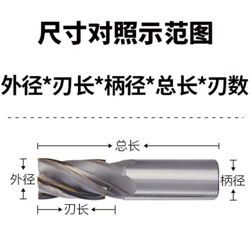 小众高货镶合金钨钢非标直柄螺旋立铣刀3 4刃 13 15 17 20 21 23