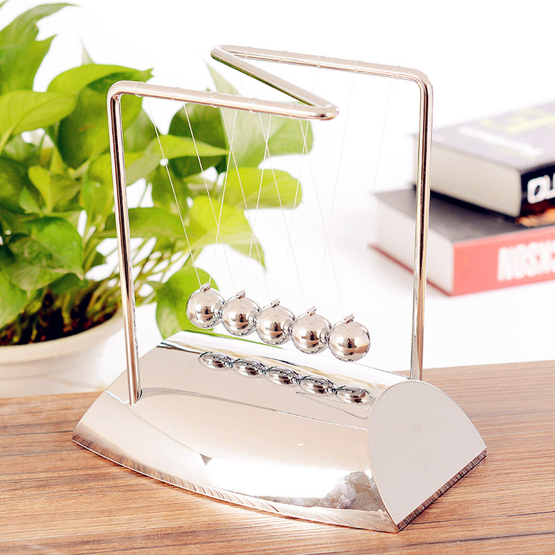 雅牛顿摆球创意撞击小球摇摆物理模型摆件艺术品办公室装饰钟