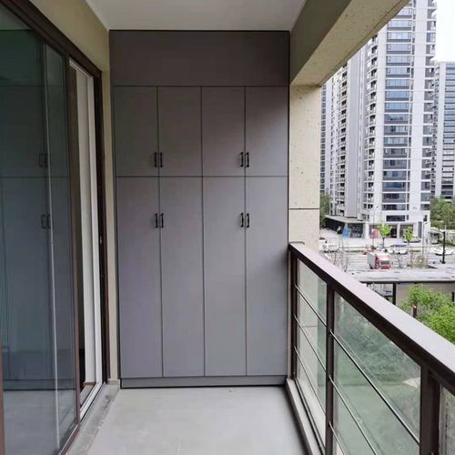 铝合金简约现代阳台储物柜收纳柜顶天立地落地柜专业定制卫浴柜