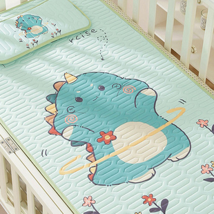 婴儿童乳胶凉席宝宝拼接床垫冰丝透气吸汗夏季 Q可用幼儿园专用午
