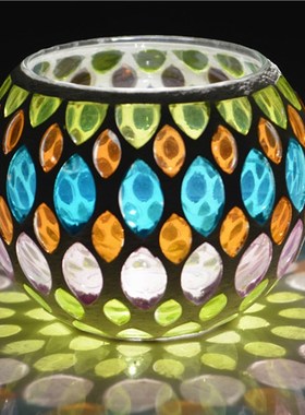 *Assorted Color Round Clear Vitreous Glass Mosaic Tiles for