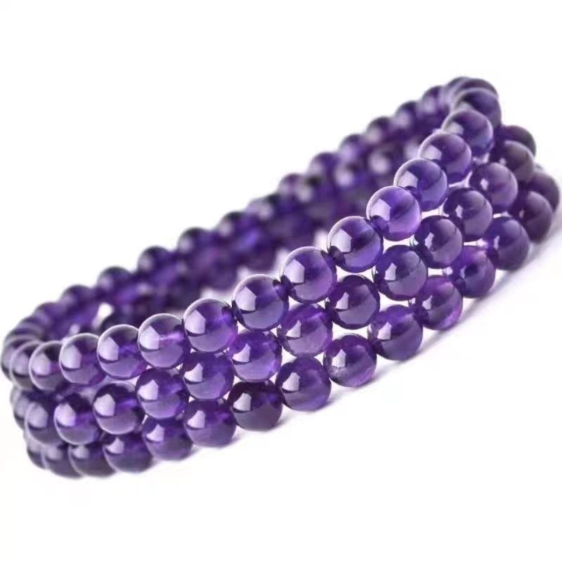 8a紫水晶手串男女紫色水晶珠子串珠三圈乌拉圭儿童礼物多圈新款,饰品/流行首饰/时尚饰品新,手饰/手串,淘宝优惠券,粉丝福利购,淘宝优惠卷