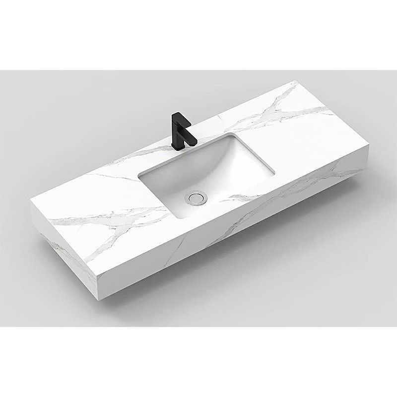 岩板陶瓷一体盆浴室柜盆卫生间洗手盆酒店洗漱盆定制台下盆挡水条,家装主材,台下盆,淘宝优惠券,粉丝福利购,淘宝优惠卷