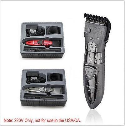 速发Waterproof Men Kid Hair Clipper Kit Beard Trimmer Shaver