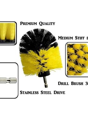 3PCS Drill Scrubber Brush Bristle Full Power Scrubber Cleani