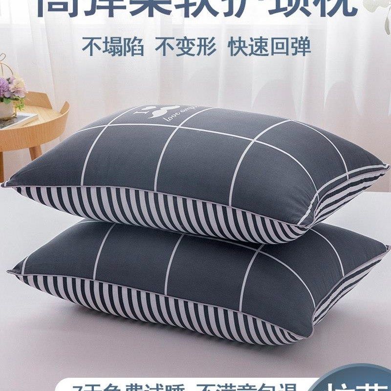 枕头加枕套护颈家用一对整头带枕芯女生睡觉学生宿舍睡眠套装