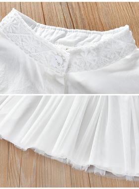 女童白色连衣裙夏202q0童装小童裙子儿童夏季衣裙女宝宝洋气公主