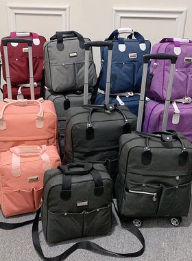 手拉背囊万向轮拉杆可背可拉旅游行李箱包袋带滑轮子双肩背包超轻