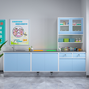 处置室治疗柜医疗垃圾柜脚踏式废物暂存医院用无菌配液台诊所药柜