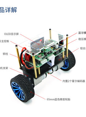 标准版STM32两轮平衡小车 双轮自平衡小车套件视频教程F1自控DIY