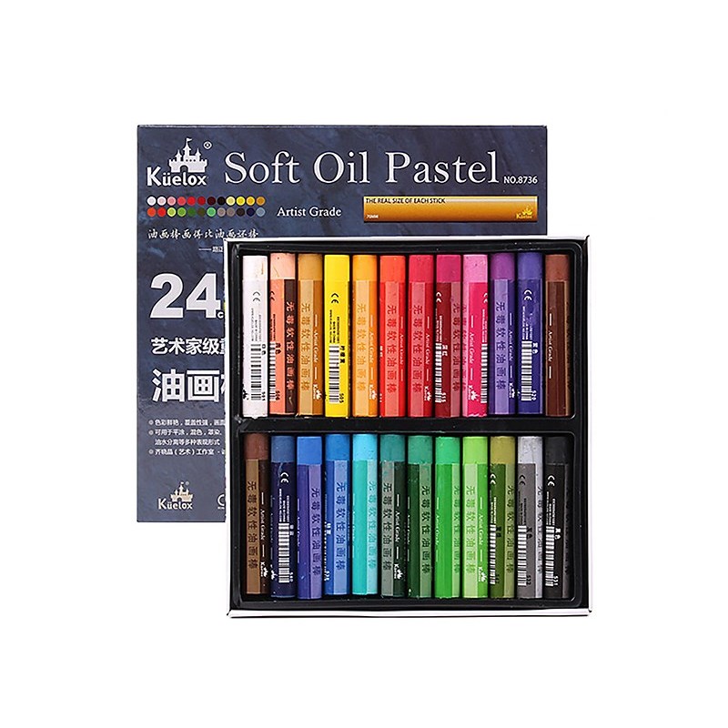 Kuelox Oil Pastels 24/36 Colors Soft Intense Pastel Oily Cr