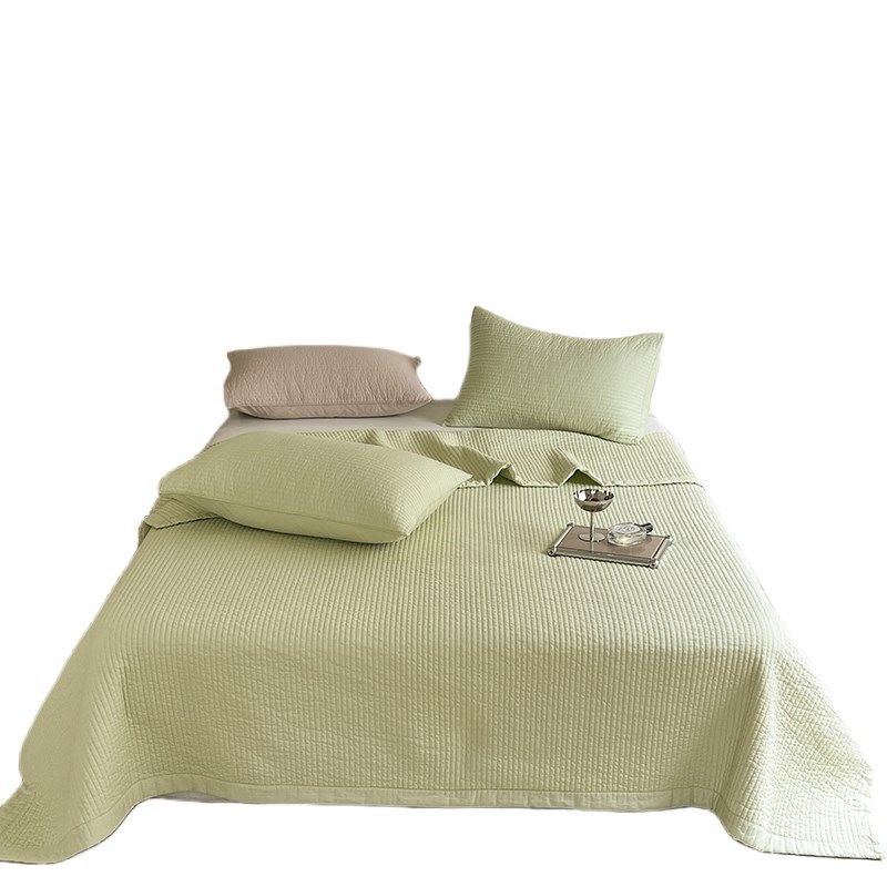 外贸砂洗双面全棉床盖三件套单件绗缝被夹棉纯色加厚床单四季通用,床上用品,床盖,淘宝优惠券,粉丝福利购,淘宝优惠卷