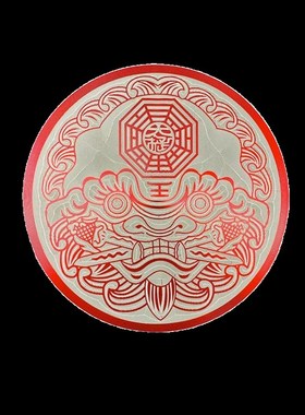 五行海神门福入户门对门冲楼梯电梯房屋路冲尖角家用八卦镜金属贴