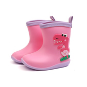 儿童雨鞋 恐龙可爱雨靴 男女童宝宝幼儿园学生防滑加绒小孩小童水鞋