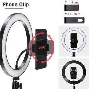 16/26cm Photography Light LED Selfie Flash RingLight Desktop