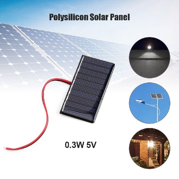 Power Bank Battery USB Powerbank Solar Panel 0.3W 5V