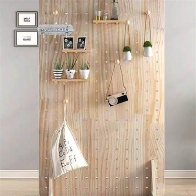 新疆包邮金属衣柜侧板洞洞板屏风定制实木隔断客厅入户木质玄关移