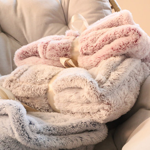 背印舒棉绒宠物猫咪踩奶毛毯加厚小猫睡垫保暖长毛毛毯子 出口美式