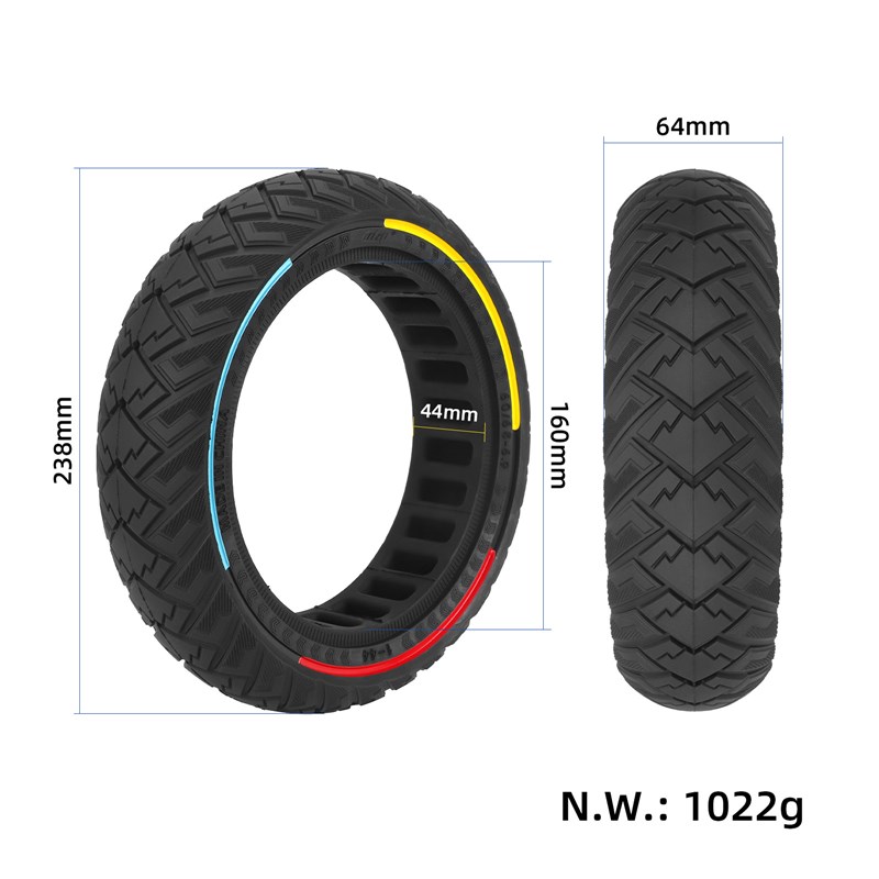 Ulip60/6f5-6.9四色机翼纹越野实心胎Ninebot Max G2 G65滑板车轮