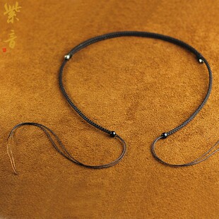 天珠横穿挂绳锁骨m男女款粗细手工编织绳子挂脖玉坠文玩挂脖吊坠