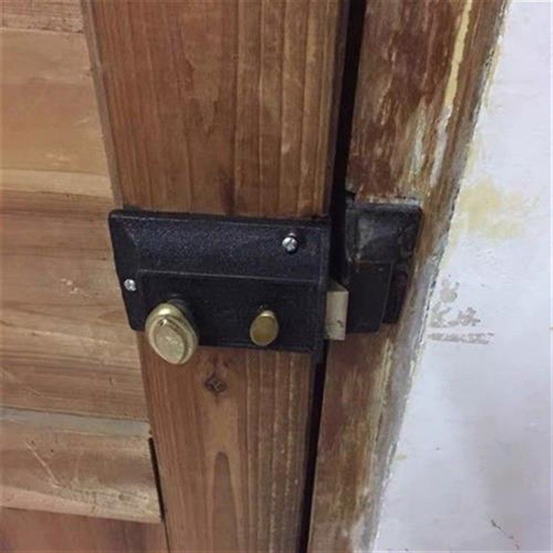牛头锁老式房门锁牛头牌双保险卧室家用木门防盗门外装暗锁通用型