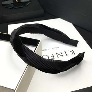 麻花发箍辫子编织头箍黑色简约气质发卡发窟百搭外出时尚头窟