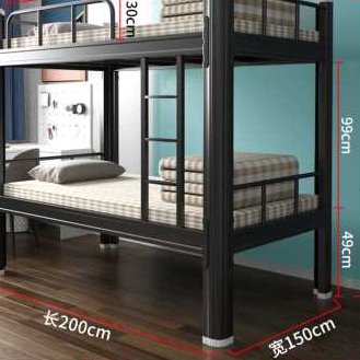 高低床铁床架双层床员工上下铺学生宿舍床寝J室铁艺1米1.5公寓双