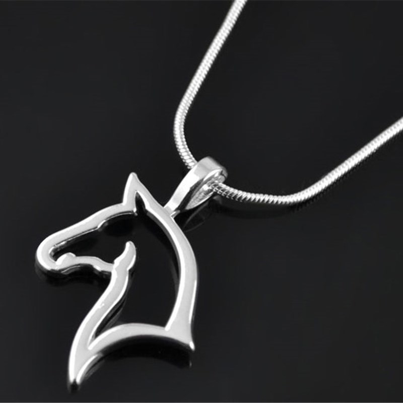 网红Fashion Cute Animal Horse Pendant Necklace For Women Dai