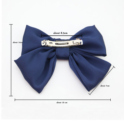 推荐Fashion Ribbon Hairgrips Big Large Bow Hairpin For Women