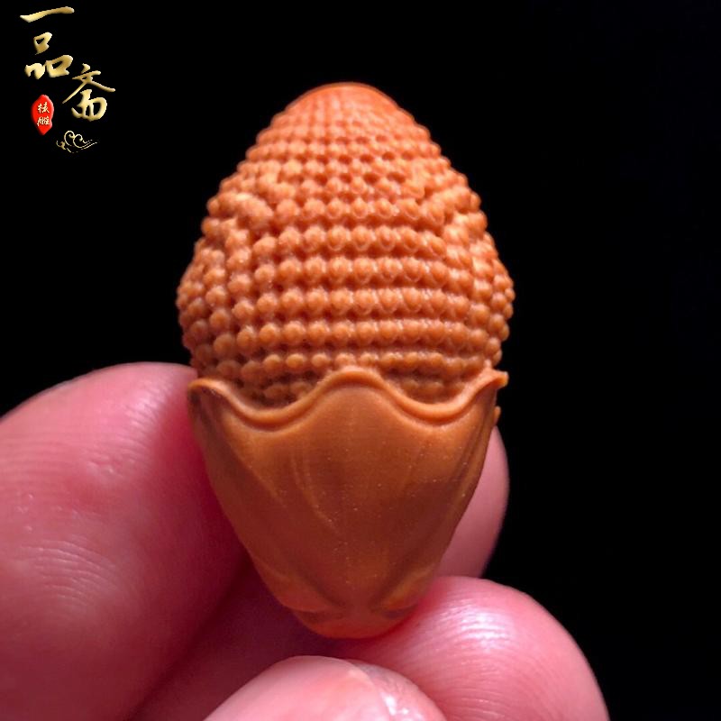 橄榄核三通阿弥陀佛单籽核雕佛头雕刻宝宝佛吊坠手串脖挂配饰文玩