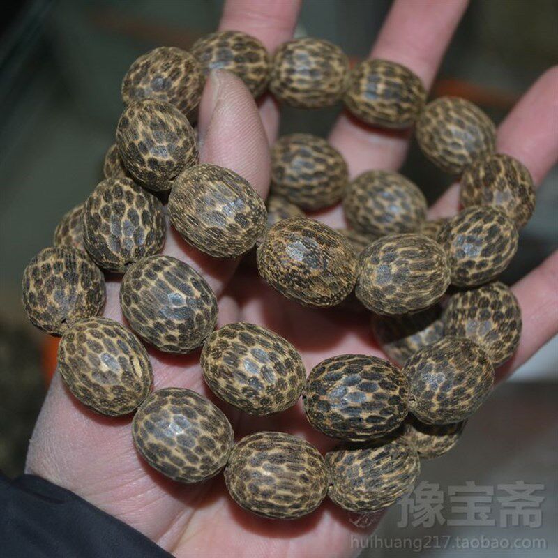 加里曼丹药沉手串印尼沉香佛珠手串男女款沉香木手V串精品收藏工