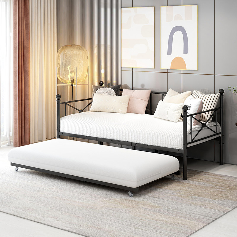 铁艺沙发床拼接儿童床单人移动拖床双层抽拉床子母床有轮子看护床,住宅家具,铁艺/钢木床,淘宝优惠券,粉丝福利购,淘宝优惠卷