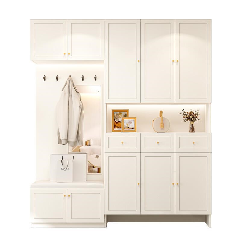 法式入户玄关柜一体靠墙门厅隔断柜轻奢客厅屏风酒柜置物