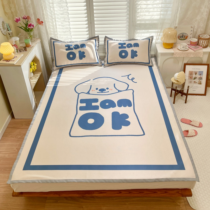 新款2022新款冰丝凉席三件套冬夏两用凉感软垫上下床婴儿可用夏天,床上用品,冰丝席,淘宝优惠券,粉丝福利购,淘宝优惠卷