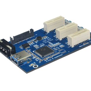 PCI-E转PCIe转接卡 1拖3 PCI-E转PCIe 1X接口扩展卡3口PCIe插槽