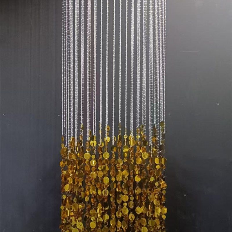 新款亚克力水晶珠帘银色亮片挂件婚庆酒店宴会厅圆片背景布置,节庆用品/礼品,路引,淘宝优惠券,粉丝福利购,淘宝优惠卷