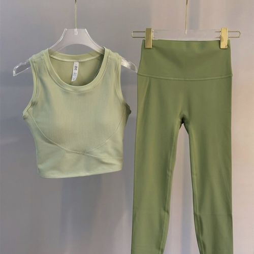 高级感瑜伽服套装女健身裤跑步防震运动内衣瑜珈裤普拉提训练服女