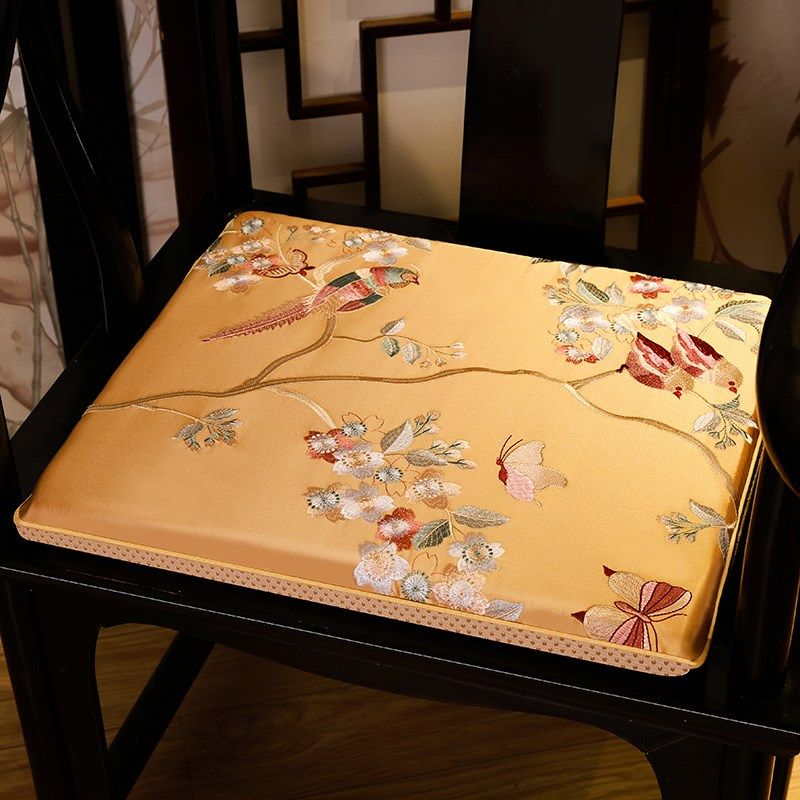 椅坐垫新中式刺绣太师椅官帽椅皇宫椅圈椅垫办公室坐垫薄款防滑定,居家布艺,椅垫,淘宝优惠券,粉丝福利购,淘宝优惠卷